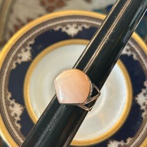 Vintage Jay King Sterling Signed DTR Navajo Old Pink Rose Quartz Ring